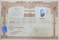 DIPLOMA DE BACALAUREAT - CHISINAU, 1931 foto