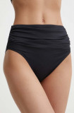 MICHAEL Michael Kors chiloti de baie HIGH WAIST BOTTOM culoarea negru, MM2R259