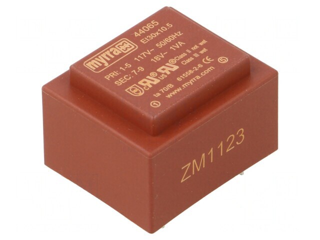 Transformator &Icirc;ncapsulat 1VA 18V PCB