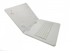 Husa Tableta Tastatura MRG L-462, 9.7 Inch, TypeC, Alb C798 foto