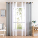 Set 2 Draperii, 140 x 215 cm, Culoare Gri Degradeu - CN