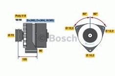 Generator / Alternator MERCEDES VARIO bus (1996 - 2016) BOSCH 0 986 040 260