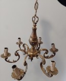 Candelabru francez din bronz masiv de dimensiuni mari cu 6 brațe