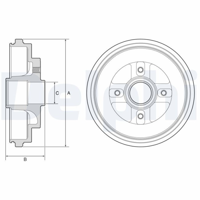 DELPHI BF630 Tambur frana