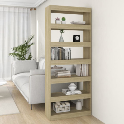 vidaXL Bibliotecă/Separator cameră, stejar sonoma, 80x30x198 cm, PAL foto