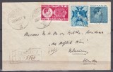 ROMANIA 1938 LP 124 LP 125 LP 126 CONSTITUTIA LUNA BUCURESTI STAJA TARII VOIEVOZI/PLIC CIRCULAT RECOMANDAT ROMANIA-OLANDA 1938