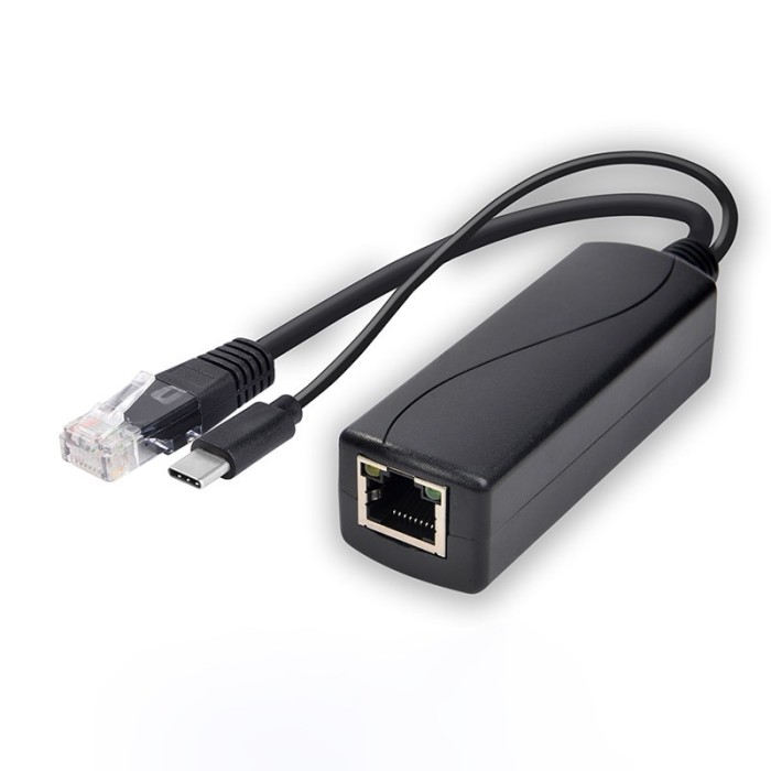 Splitter POE Input 48V, output 5V USB -C, pentru Raspberry Pi (HELIUM)