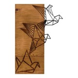 Cumpara ieftin Decoratiune de perete Perdon, Pako World, Lemn de pin, Natural, 30x3x60 cm