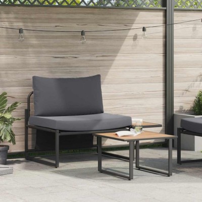 vidaXL Set de canapele pentru grădină 2 pcs Antracit Oțel 42004140 foto