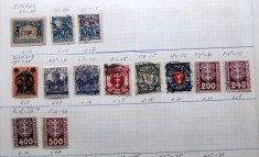 Lot 13 Timbre Vechi Estonia si Danzig 1920-1928 - Orasul Liber Danzig, Supratipare, Taxa -GB