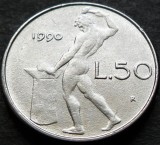 Cumpara ieftin Moneda 50 LIRE - ITALIA, anul 1990 *cod 771 = MODEL MIC