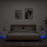 Cumpara ieftin Noptiere montate pe perete cu lumini LED, 2 buc., alb