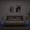 vidaXL Noptiere montate pe perete cu lumini LED, 2 buc., alb 836813
