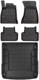 Set Covorase Auto Cauciuc Negro Audi A4 B9 2015&rarr; Avant / Combi Pro Line Tip Tavita 3D 3D407596 + Tavita Portbagaj Negro Audi A4 B9 2015&rarr; Avant / Combi