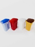 Cos de Rufe cu capac OVAL 45cm X 38cm X 51cm,plastic Sterk, diverse culori