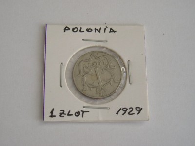 C50 - Moneda foarte veche - Polonia - 1 zlot - 1929 foto