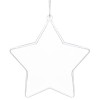 Decoratiune tip stea, acrilica, 12 cm, transparent