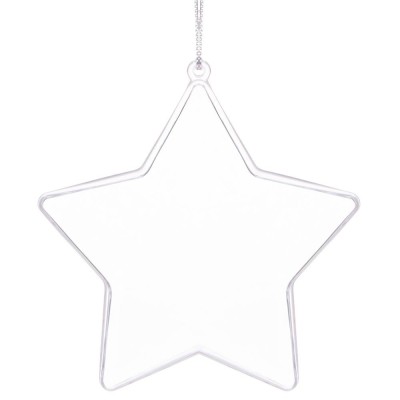 Decoratiune tip stea, acrilica, 12 cm, transparent foto