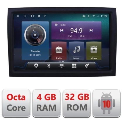 Navigatie Fiat ducato 2022- C-ducato,QLED,Octacore,4 Gb RAM,32 Gb Hdd,360,4G,DSP,GPS,Bluetooth CarStore Technology