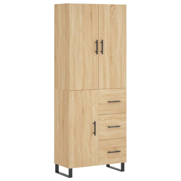 Dulap inalt, stejar sonoma, 69,5x34x180 cm, lemn compozit