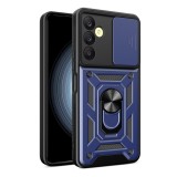 Husa pentru samsung galaxy a25 5g, slide si snap, magnetic ring, blue