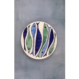 Suport pentru farfurie din ceramică Pește Albastru Turcoaz