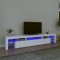 vidaXL Comode TV cu lumini LED, alb，215x36,5x40 3152794