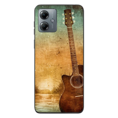 Husa compatibila cu Motorola Moto G14 Silicon Gel Tpu Model Chitara Vintage foto