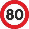 Autocolant Sticker "Limita Viteza" Reflectorizant - 80km/h, AVEX