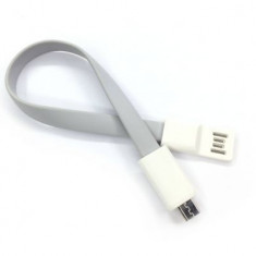 Cablu de date USB-Micro USB Magnetic gri, USB v2.0, 22 cm