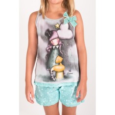 Pijama copii cu maiou Gorjuss The Dreamer, scurte foto