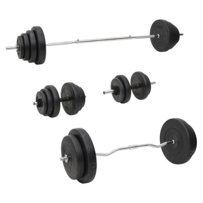 Haltă și gantere cu set plăci de greutate, 120 kg foto