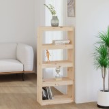VidaXL Bibliotecă/Separator cameră, 60x30x135,5 cm, lemn masiv de pin