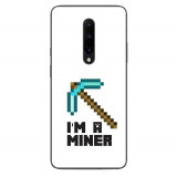 Husa compatibila cu OnePlus 7 Pro Silicon Gel Tpu Model Minecraft Miner