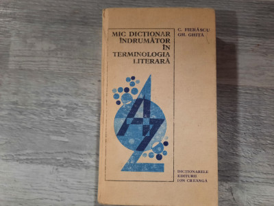 Mic dicționar indrumator in terminologia literara de C.Fierascu,Gh.Ghita foto
