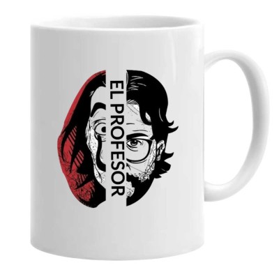 Cana alba personalizata la casa de papel, INOVATIX&amp;reg;. 330 ml foto