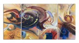 Cumpara ieftin Tablou pictat manual 3 piese GIGANT living - Cosmos - 200x100cm ulei pe panza, Spectaculos!