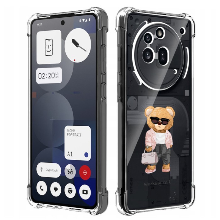 Husa antisoc pentru nothing phone (3a) pro - airbag tpu, col&Egrave;uri ranforsate - working girl