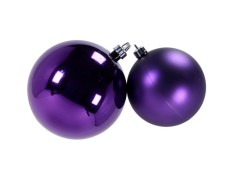 Glob de Craciun 150mm finisaj metalizat/satinat violet foto