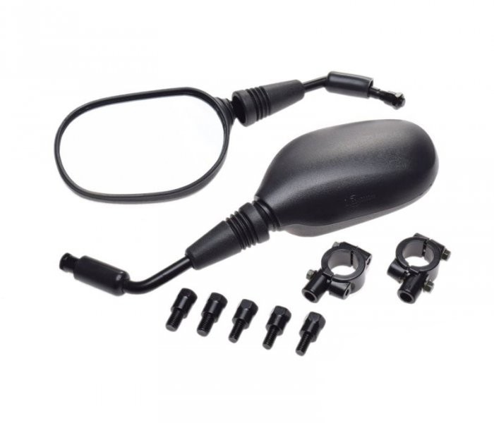 Set 2 oglinzi universale cu suporturi, prindere pe ghidon, culoare negru Cod Produs: MX_NEW LM0006