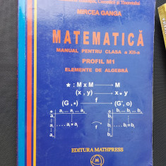 MATEMATICA CLASA A XII A PROFIL M1 ELEMENTE DE ALGEBRA - MIRCEA GANGA