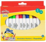 Set Carioci Lavabile Play-Doh , 24 Culori pentru Desene Fara Griji