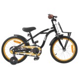 vidaXL Bicicletă pentru Copii 16 Inci pentru 4-6 ani Negru 42009301
