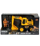 Excavator cu Constructor și Semne &icirc;n Cutie Deschisă