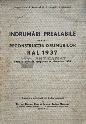 indrumari prealabile pentru reconstructia drumurilor RAL 1937 - 1942 (AG36) foto