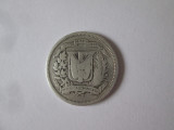 Republica Dominicana 25 Centavos 1951 argint, America Centrala si de Sud