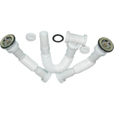 Sifon dublu pentru chiuveta cu cap mic, 1&quot;1/2 - 40 mm