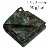 Cumpara ieftin Prelata Army pentru gradina si curte 1.5x3 m, impermeabila, inele metalice, 90 g/mp