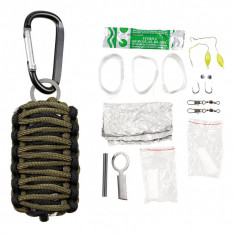 Set Kit Supravietuire Cordelina "Parachute Cord" Paracord MFH 27118C