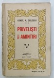 PRIVELISTI SI AMINTIRI de CONST. A. GIULESCU , 1912 , COTOR CU DEFECTE